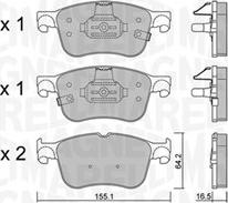 Magneti Marelli 363916061216 - Тормозные колодки, дисковые, комплект autospares.lv