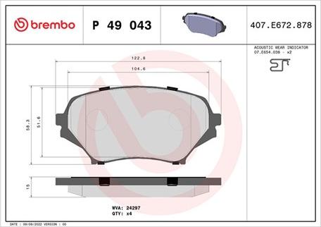 Magneti Marelli 363700449043 - Тормозные колодки, дисковые, комплект autospares.lv