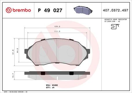 Magneti Marelli 363700449027 - Тормозные колодки, дисковые, комплект autospares.lv