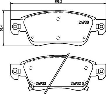 OEMparts MP-3735 - Тормозные колодки, дисковые, комплект autospares.lv