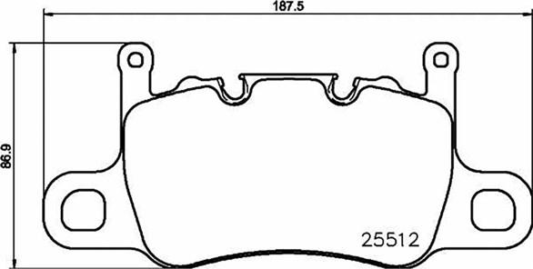 Textar 25512 179  0 4 TX4490 - Тормозные колодки, дисковые, комплект autospares.lv