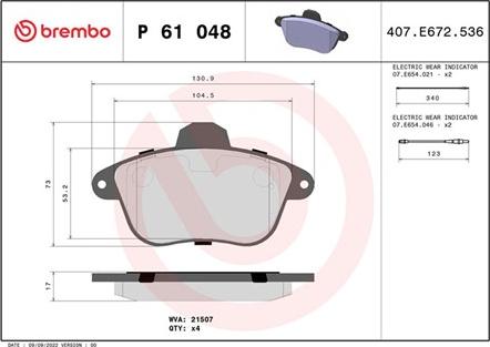 Magneti Marelli 363700461048 - Тормозные колодки, дисковые, комплект autospares.lv