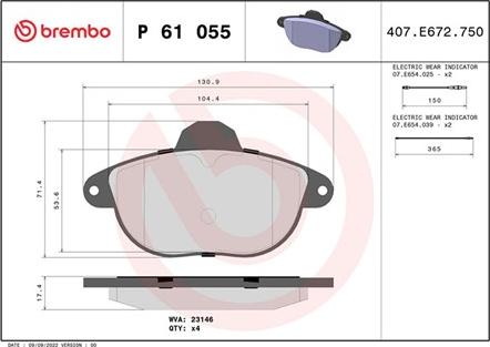 Magneti Marelli 363700461055 - Тормозные колодки, дисковые, комплект autospares.lv