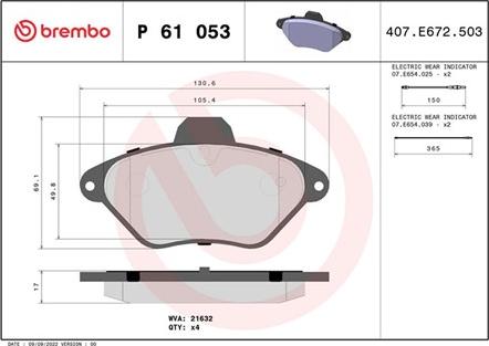 Magneti Marelli 363700461053 - Тормозные колодки, дисковые, комплект autospares.lv