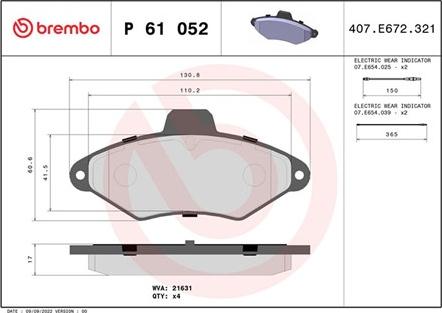 Magneti Marelli 363700461052 - Тормозные колодки, дисковые, комплект autospares.lv