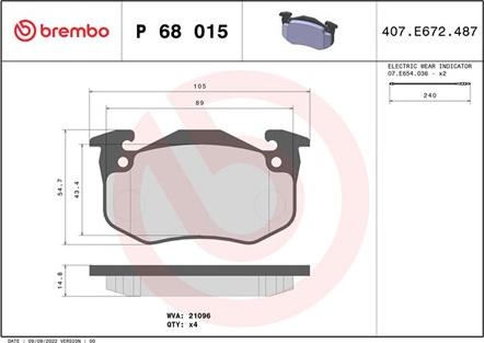 Magneti Marelli 363700468015 - Тормозные колодки, дисковые, комплект autospares.lv