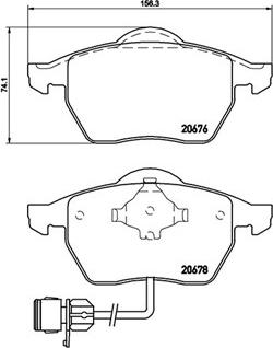 VEMA 834290 - Тормозные колодки, дисковые, комплект autospares.lv