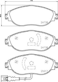 Magneti Marelli 363700585144 - Тормозные колодки, дисковые, комплект autospares.lv