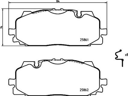 Protechnic PRP1899 - Тормозные колодки, дисковые, комплект autospares.lv