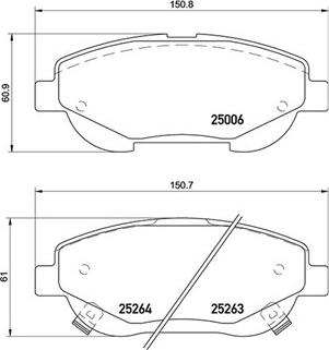 Magneti Marelli 363700483148 - Тормозные колодки, дисковые, комплект autospares.lv