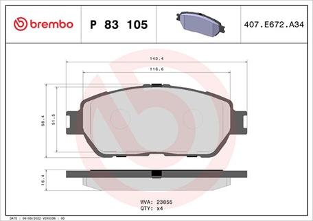 Magneti Marelli 363700483105 - Тормозные колодки, дисковые, комплект autospares.lv