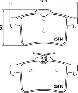 WWA 25114 - Тормозные колодки, дисковые, комплект autospares.lv