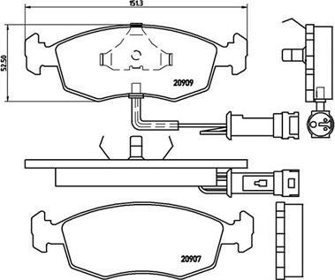 Magneti Marelli 363700424007 - Тормозные колодки, дисковые, комплект autospares.lv