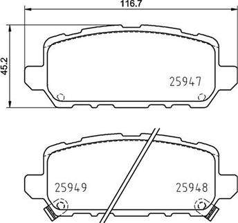 Magneti Marelli 363700428090 - Тормозные колодки, дисковые, комплект autospares.lv