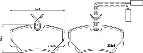 Magneti Marelli 363700423035 - Тормозные колодки, дисковые, комплект autospares.lv