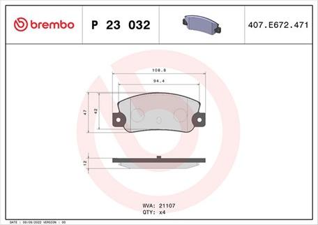 Magneti Marelli 363700423032 - Тормозные колодки, дисковые, комплект autospares.lv