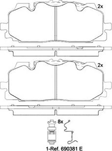 Magneti Marelli 363700585165 - Тормозные колодки, дисковые, комплект autospares.lv