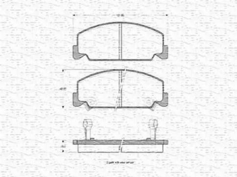 Magneti Marelli 363702160904 - Тормозные колодки, дисковые, комплект autospares.lv