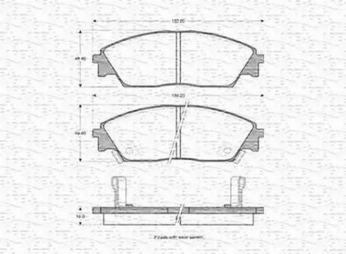 Magneti Marelli 363702160903 - Тормозные колодки, дисковые, комплект autospares.lv