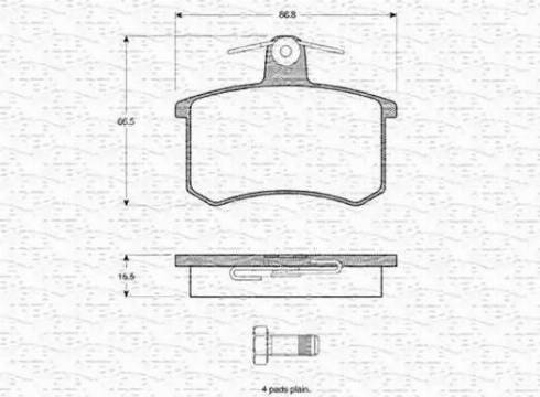 Magneti Marelli 363702160936 - Тормозные колодки, дисковые, комплект autospares.lv