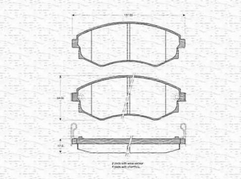 Magneti Marelli 363702160974 - Тормозные колодки, дисковые, комплект autospares.lv