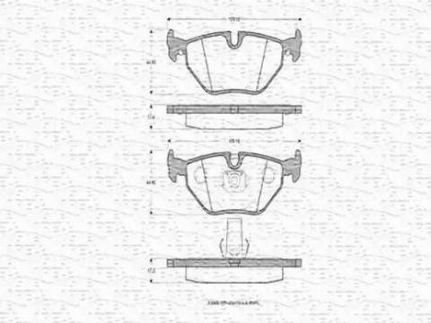 Magneti Marelli 363702160415 - Тормозные колодки, дисковые, комплект autospares.lv