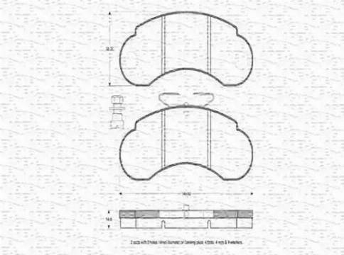 Magneti Marelli 430216170562 - Тормозные колодки, дисковые, комплект autospares.lv