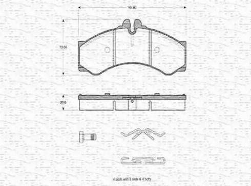 Magneti Marelli 363702160646 - Тормозные колодки, дисковые, комплект autospares.lv