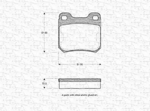 Magneti Marelli 363702160653 - Тормозные колодки, дисковые, комплект autospares.lv