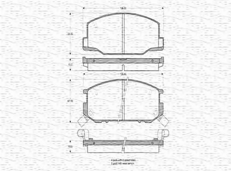 Magneti Marelli 363702160620 - Тормозные колодки, дисковые, комплект autospares.lv