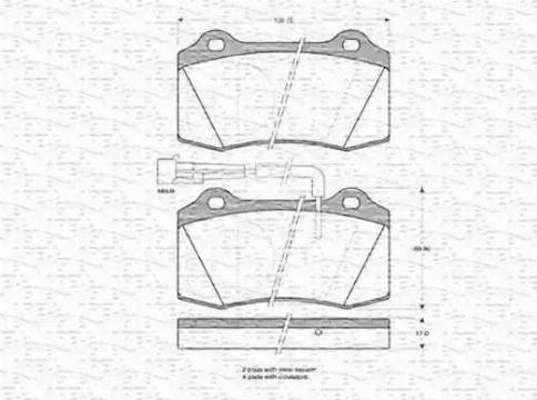 Magneti Marelli 363702160621 - Тормозные колодки, дисковые, комплект autospares.lv