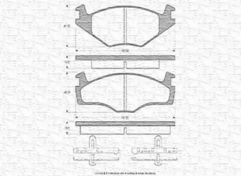 Magneti Marelli 363702160010 - Тормозные колодки, дисковые, комплект autospares.lv