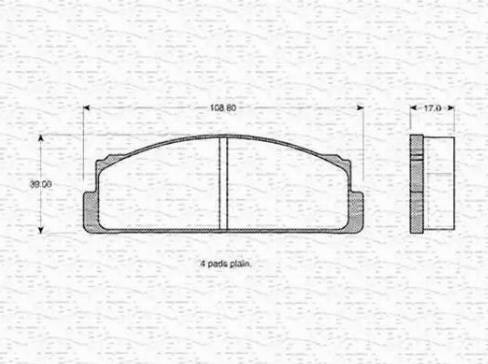 Magneti Marelli 363702160034 - Тормозные колодки, дисковые, комплект autospares.lv