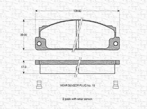 Magneti Marelli 363702160032 - Тормозные колодки, дисковые, комплект autospares.lv