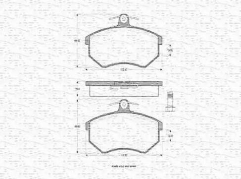 Magneti Marelli 363702160196 - Тормозные колодки, дисковые, комплект autospares.lv