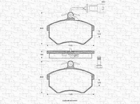 Magneti Marelli 363702160197 - Тормозные колодки, дисковые, комплект autospares.lv