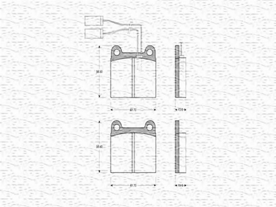 Magneti Marelli 363702160156 - Тормозные колодки, дисковые, комплект autospares.lv