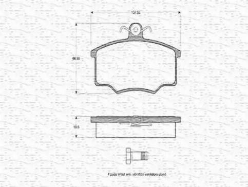 Magneti Marelli 363702160123 - Тормозные колодки, дисковые, комплект autospares.lv