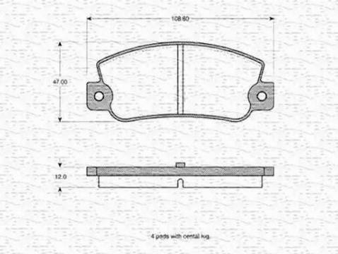 Magneti Marelli 363702160179 - Тормозные колодки, дисковые, комплект autospares.lv