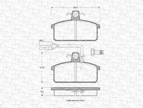 Magneti Marelli 363702160174 - Тормозные колодки, дисковые, комплект autospares.lv