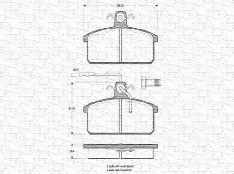 Magneti Marelli 363702160175 - Тормозные колодки, дисковые, комплект autospares.lv