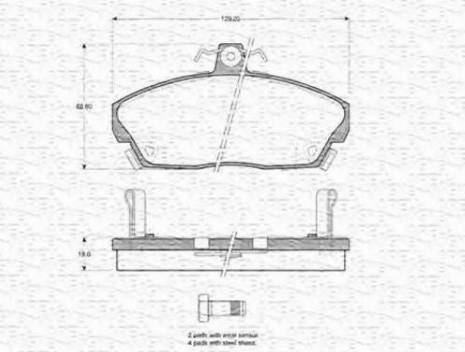 Magneti Marelli 363702160859 - Тормозные колодки, дисковые, комплект autospares.lv