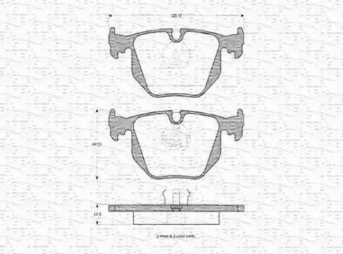 Magneti Marelli 363702160367 - Тормозные колодки, дисковые, комплект autospares.lv