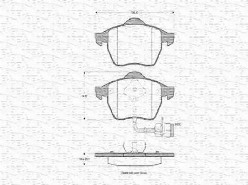 Magneti Marelli 363702160311 - Тормозные колодки, дисковые, комплект autospares.lv