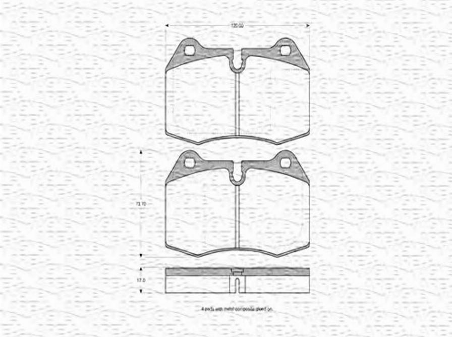 Magneti Marelli 363702160372 - Тормозные колодки, дисковые, комплект autospares.lv