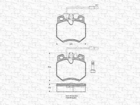 Magneti Marelli 430216170299 - Тормозные колодки, дисковые, комплект autospares.lv