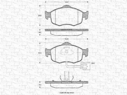 Magneti Marelli 430216170265 - Тормозные колодки, дисковые, комплект autospares.lv