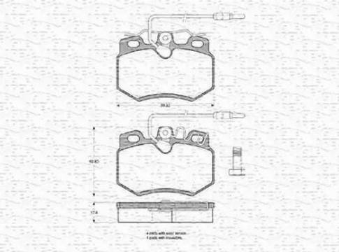 Magneti Marelli 430216170217 - Тормозные колодки, дисковые, комплект autospares.lv