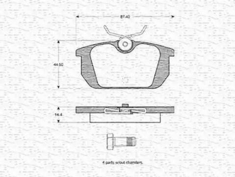 Magneti Marelli 363702160236 - Тормозные колодки, дисковые, комплект autospares.lv