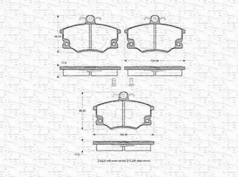 Magneti Marelli 363702160230 - Тормозные колодки, дисковые, комплект autospares.lv